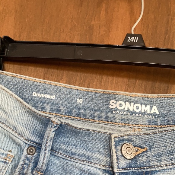Sonoma Boyfriend jean high rise straight leg distressed size 10 - Picture 14 of 16